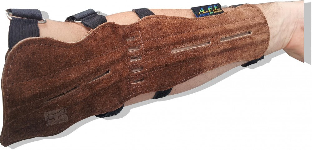 Long sleeve protection for archery, upper and lower arm arm protection, velor leather